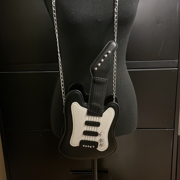 🆕 Novelty Small Music Guitar Crossbody Purse Bag - Picture 6 of 9